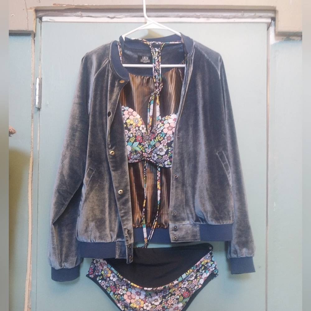 Velvet bomber jacket by lucca for wild fang